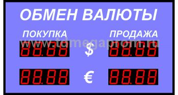Табло курсов валют Р-58-2