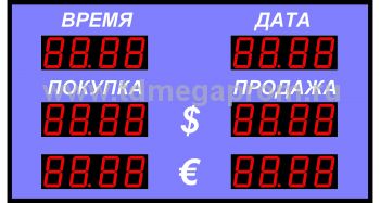 Табло курсов валют Р-58-2-Д
