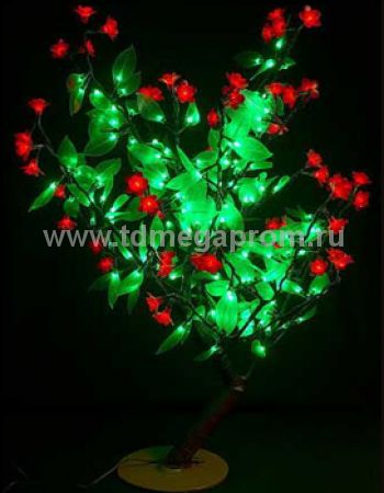 Светодиодное дерево "Сакура с зелеными листьями"  LED-CBL-Table(NEW)-R      (арт.30-5734)