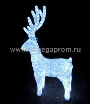 Акриловая фигура  "ОЛЕНЬ 3D"  LED-MPD-048   (арт.30-5495)