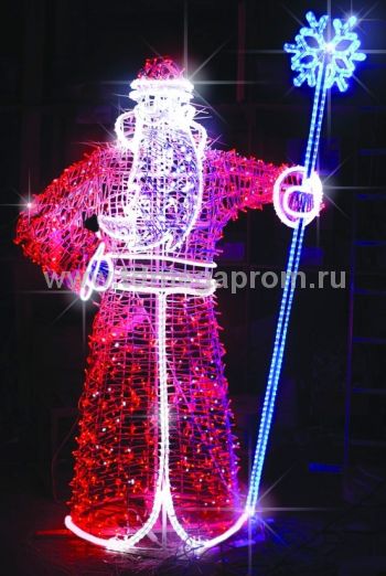 Светодиодная конструкция большая "Дед Мороз"  LED-MKS-520 (арт.35)