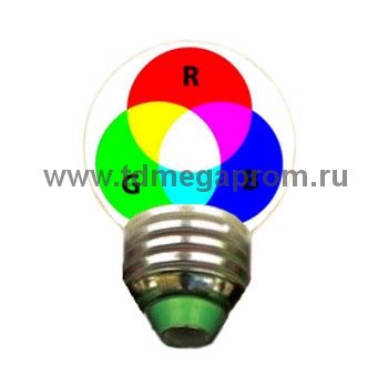 Лампа светодиодная для Белт-Лайт LED-BL-E27-D45-1W-RGB (арт.31)