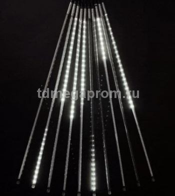 Сосульки светодиодные 12В, 10х0,8м белые соединяемые (арт.31)