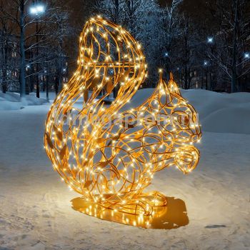 Светодиодная фигура "Белочка с орехом"