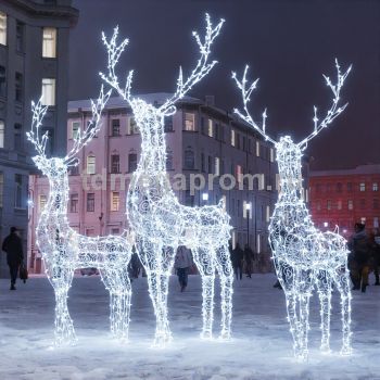 Светодиодная фигура "Семья оленей"