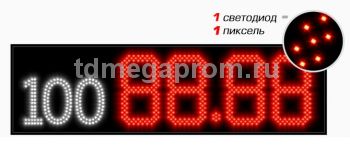 Электронное табло с маркой топливаАЗС-4х310-М-3Кд (арт.03)