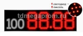 Электронное табло с маркой топливаАЗС-4х350-М-3Кд (арт.03)