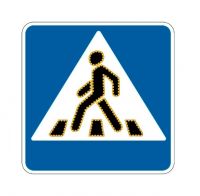 Светодиодный дорожный знак 5.19 "Пешеходный переход" статика 