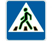 Светодиодный дорожный знак 5.19 "Пешеходный переход" анимационный цветной 