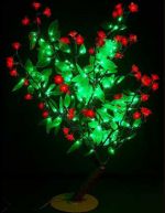 Светодиодное дерево "Сакура с зелеными листьями" LED-CBL-Table(NEW)-R