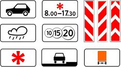 Дорожные знаки дополнительной информации (таблички)
