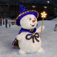 Светодиодная фигура "Снеговик Волшебник"