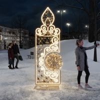 Светодиодная декорация "Свеча большая"