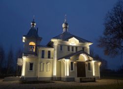 Архитектурная подсветка храма, боковой